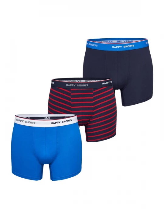 Foto van product Happy Shorts Boxershorts ' Motive ' royal blue / koningsblauw / donkerblauw / vuurrood
