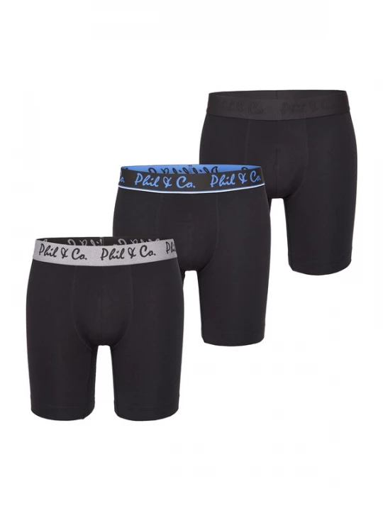 Foto van product Phil & Co. Berlin Boxershorts blauw / zwart / wit
