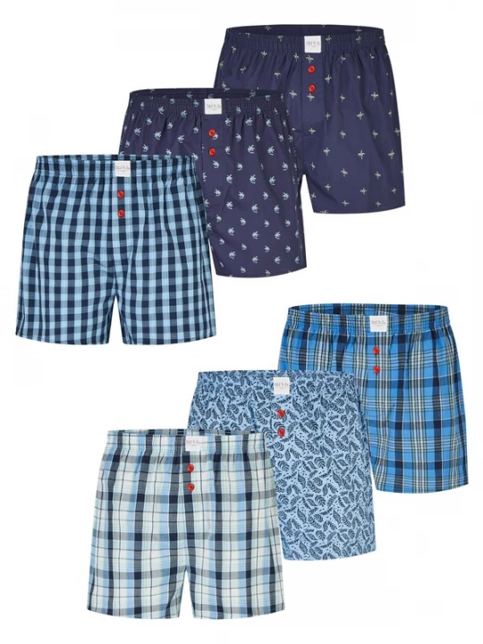 Foto van product Phil & Co. Berlin Boxershorts ' Classics ' blauw / gemengde kleuren