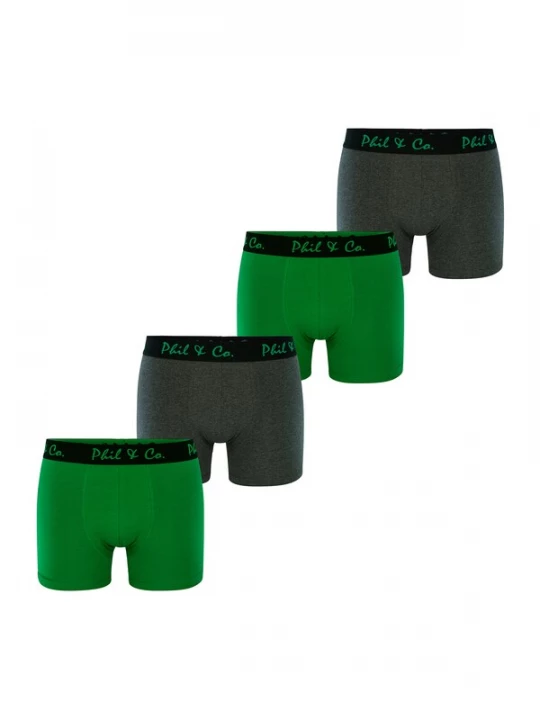 Foto van product Phil & Co. Berlin Boxershorts grijs / groen / zwart