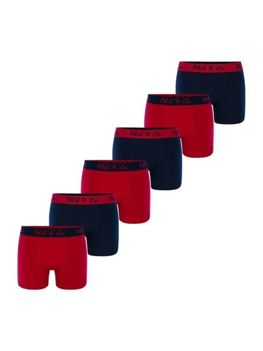 Foto van product Phil & Co. Berlin Boxershorts navy / rood