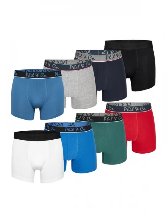 Foto van product Phil & Co. Berlin Boxershorts ' Retropants ' blauw / grijs / groen / zwart