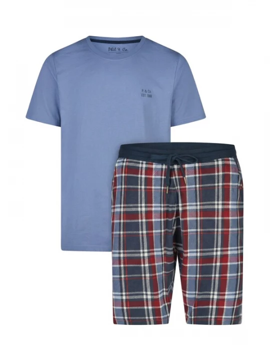 Foto van product Phil & Co. Berlin Pyjama kort blauw