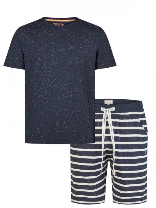 Foto van product Phil & Co. Berlin Pyjama kort donkerblauw