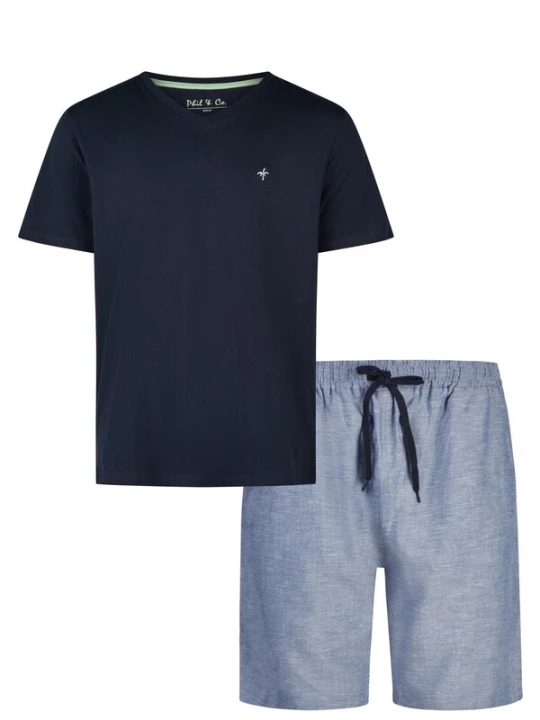 Foto van product Phil & Co. Berlin Pyjama kort donkerblauw