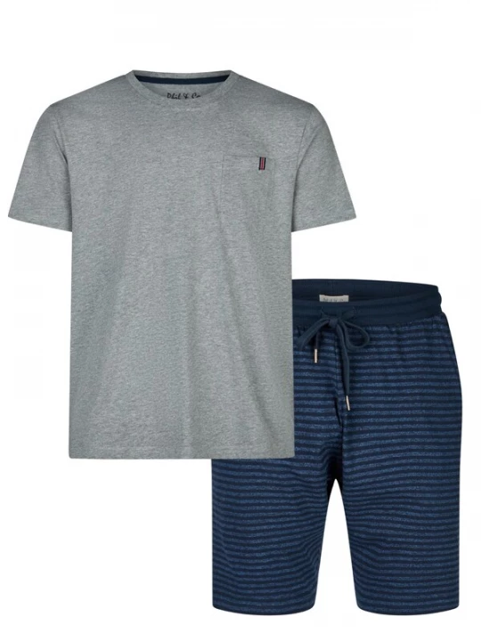 Foto van product Phil & Co. Berlin Pyjama kort 'Essential' grijs