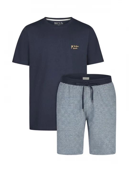 Foto van product Phil & Co. Berlin Pyjama kort 'Fashionable' marine