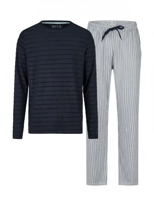 Foto van product Phil & Co. Berlin Pyjama lang 'Fashionable' grijs