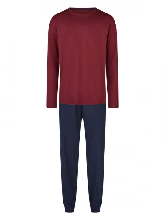 Foto van product Phil & Co. Berlin Pyjama lang ' Weekend Collection ' navy / rood