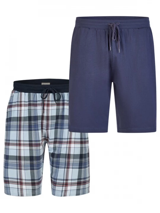 Foto van product Phil & Co. Berlin Pyjamabroek 'Classic' lichtblauw / donkerblauw / rood
