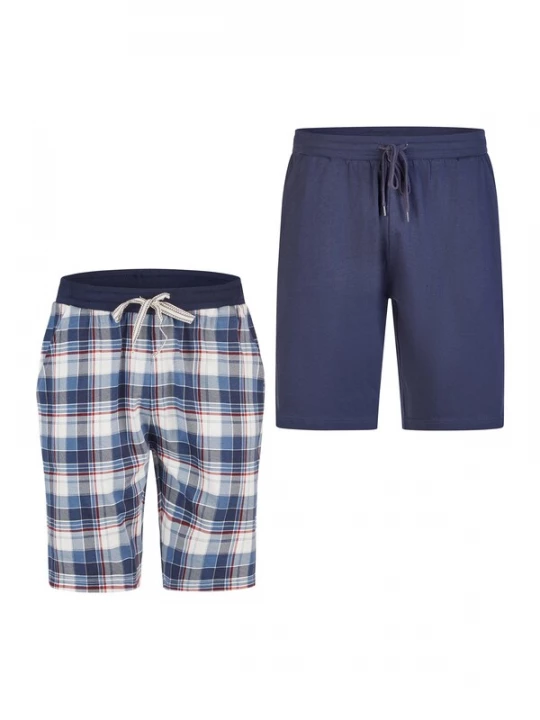 Foto van product Phil & Co. Berlin Pyjamabroek 'Cozy Classics' donkerblauw / rood / wit