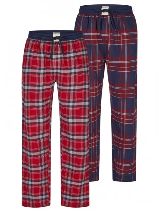 Foto van product Phil & Co. Berlin Pyjamabroek 'Flanell Classics ' navy / bloedrood