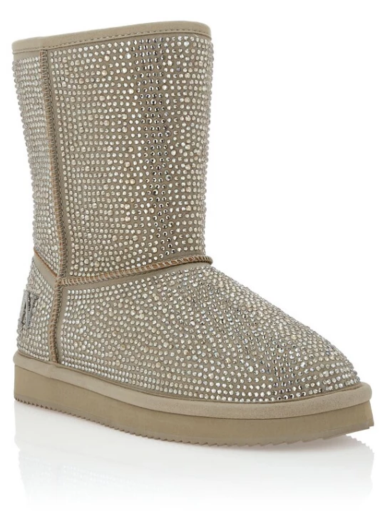 Foto van product Philipp Plein Boots donkerbeige / zilver