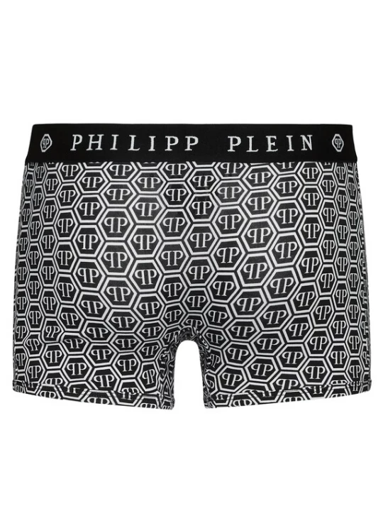 Foto van product Philipp Plein Boxershorts 'Hexagon' grijs / zwart