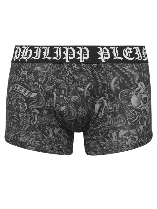 Foto van product Philipp Plein Boxershorts 'Tattoo' grijs / zwart / wit