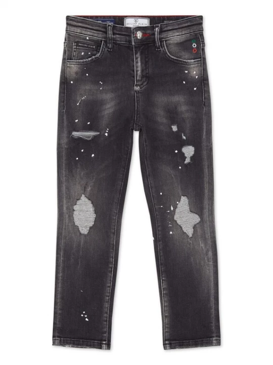 Foto van product Philipp Plein Jeans 'Bulldogs' donkergrijs