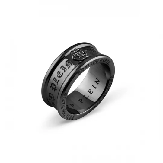 Foto van product Philipp Plein Jewellery Ring 'Gothic Tag' zwart