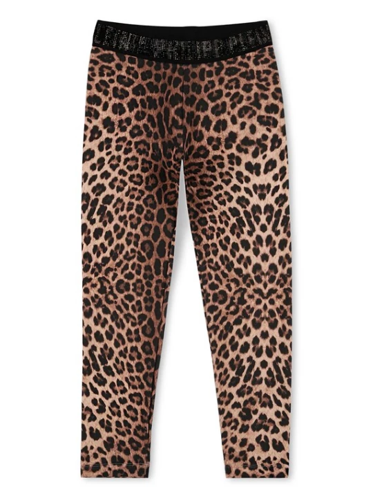 Foto van product Philipp Plein Leggings ecru / chocoladebruin / zwart