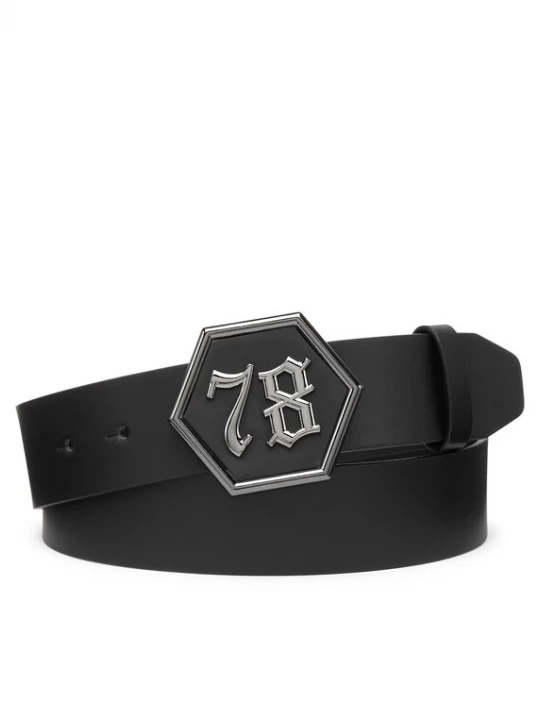 Foto van product Philipp Plein Riem 'Gothic Plein' zwart