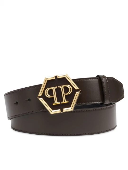 Foto van product Philipp Plein Riem ' Hexagon ' bruin / goud