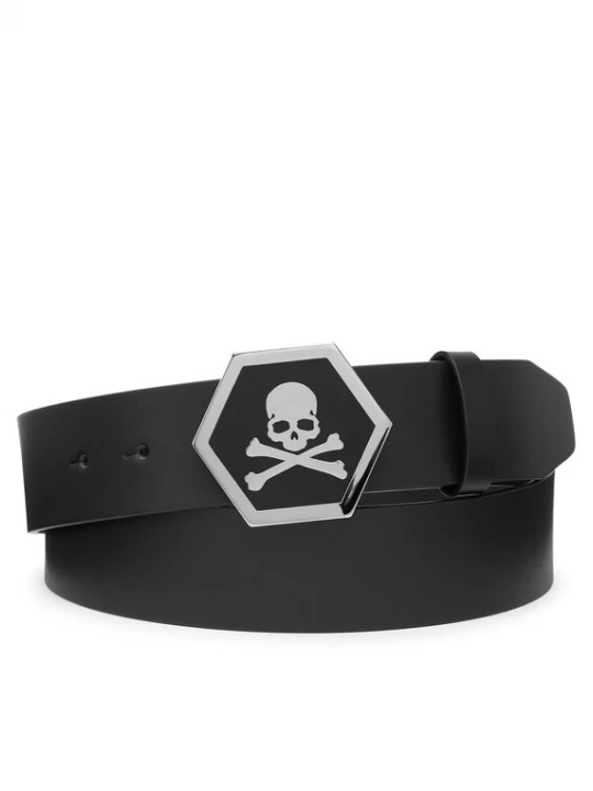 Foto van product Philipp Plein Riem 'Skull' zwart