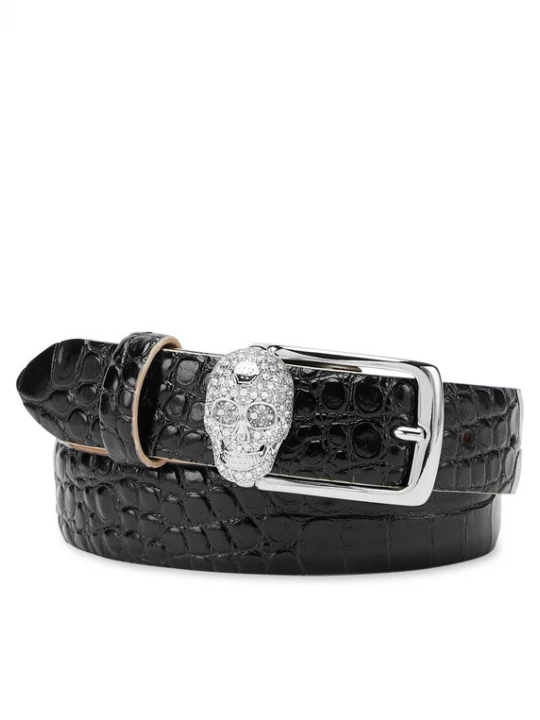 Foto van product Philipp Plein Riem zwart / zilver