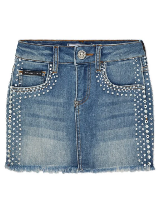 Foto van product Philipp Plein Rok blauw denim