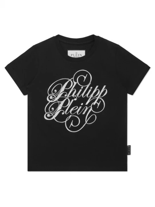 Foto van product Philipp Plein Shirt 'Coursive' zwart / wit