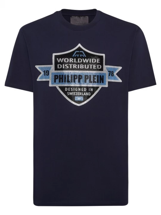 Foto van product Philipp Plein Shirt 'Crest' navy / wit