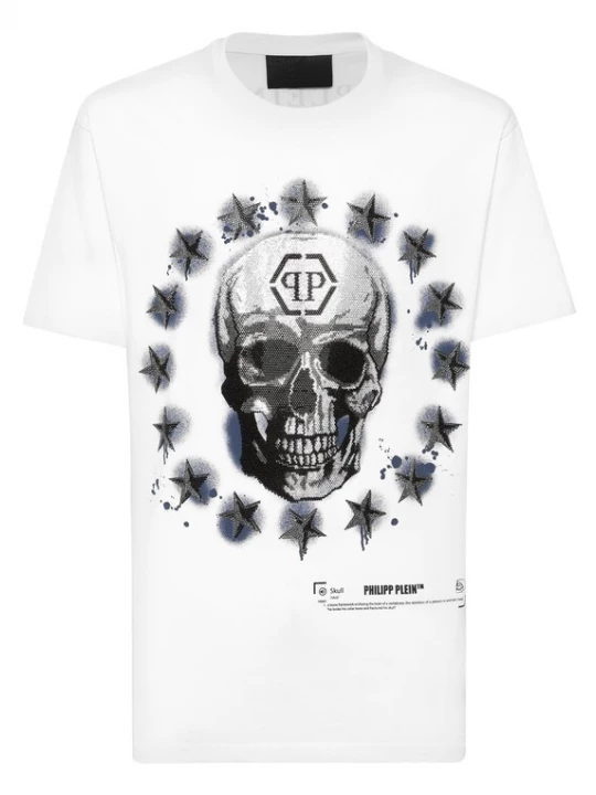 Foto van product Philipp Plein Shirt duifblauw / zwart / zilver / wit