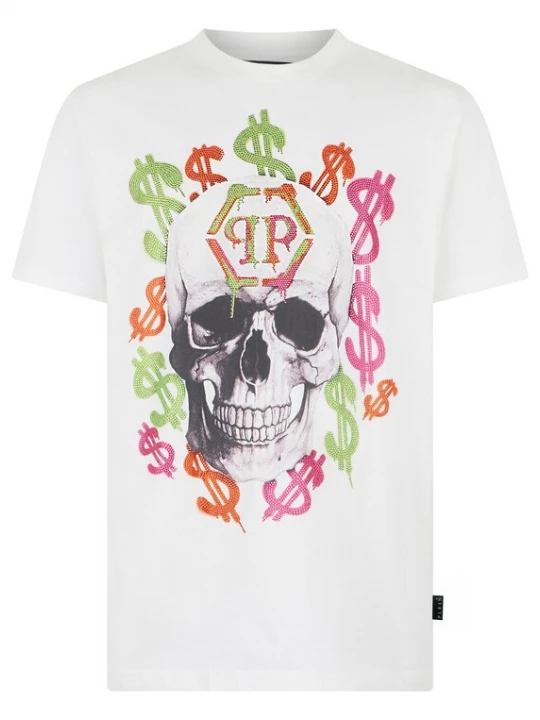 Foto van product Philipp Plein Shirt groen / oranje / pink / wit