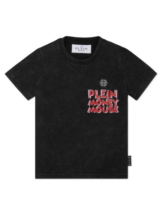 Foto van product Philipp Plein Shirt 'Money' lichtblauw / lichtbruin / rood / zwart