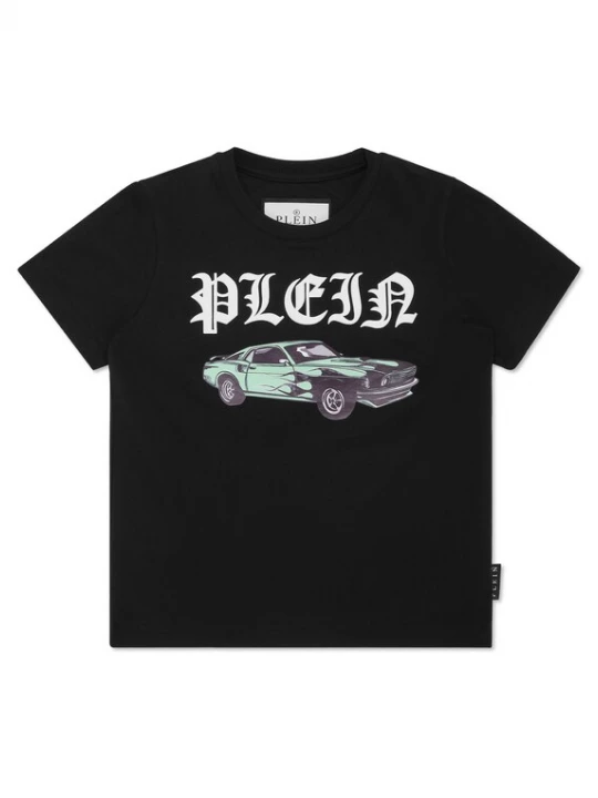 Foto van product Philipp Plein Shirt 'Racing' lichtgroen / zwart / wit