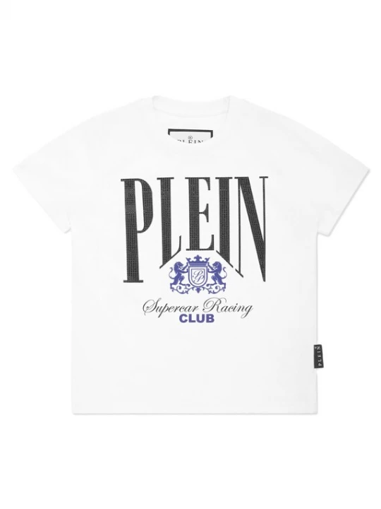 Foto van product Philipp Plein Shirt 'Racing' violetblauw / zwart / wit