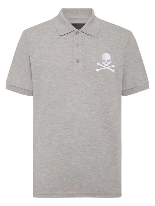 Foto van product Philipp Plein Shirt 'Skull&Bones' grijs gemêleerd / wit