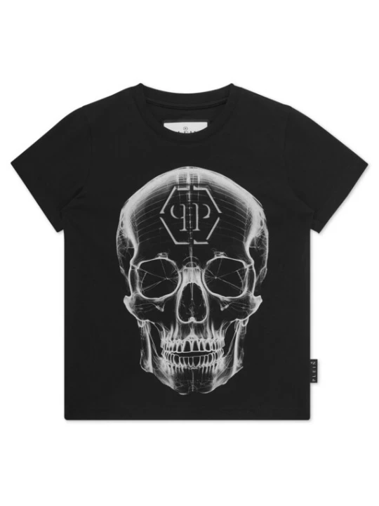 Foto van product Philipp Plein Shirt 'Skull' lichtgrijs / zwart