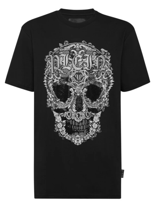 Foto van product Philipp Plein Shirt 'Skull' lichtgrijs / zwart / wit