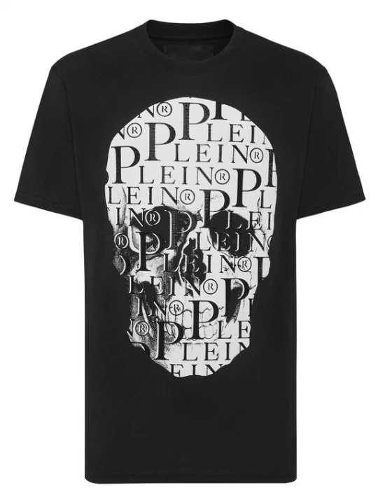 Foto van product Philipp Plein Shirt 'Skull' lichtgrijs / zwart / wit