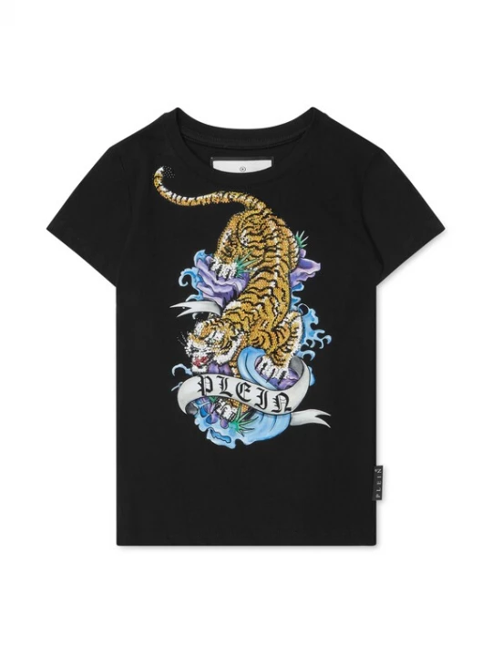 Foto van product Philipp Plein Shirt 'Tattoo' hemelsblauw / pueblo / zwart / wit