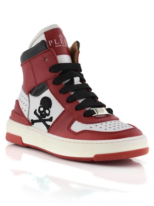 Foto van product Philipp Plein Sneakers 'Skull' bourgogne / zwart / wit