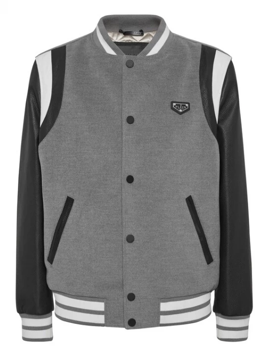 Foto van product Philipp Plein Tussenjas grijs / zwart / wit