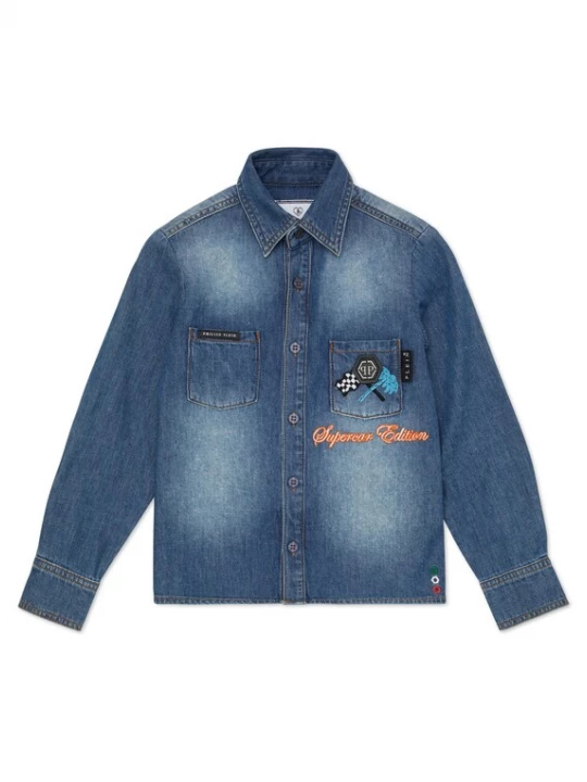 Foto van product Philipp Plein Tussenjas 'Racing' donkerblauw