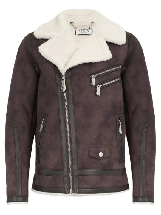 Foto van product Philipp Plein Winterjas chocoladebruin / offwhite