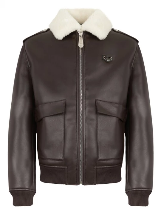 Foto van product Philipp Plein Winterjas chocoladebruin / offwhite