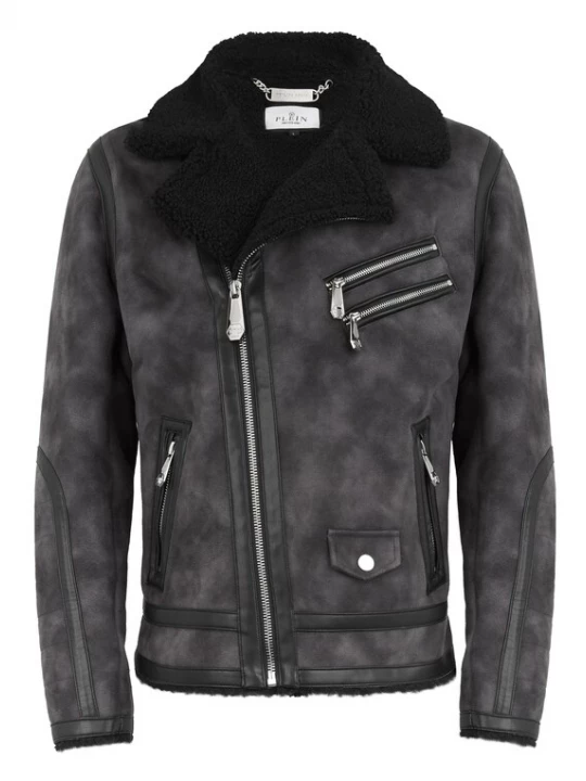 Foto van product Philipp Plein Winterjas zwart / black denim