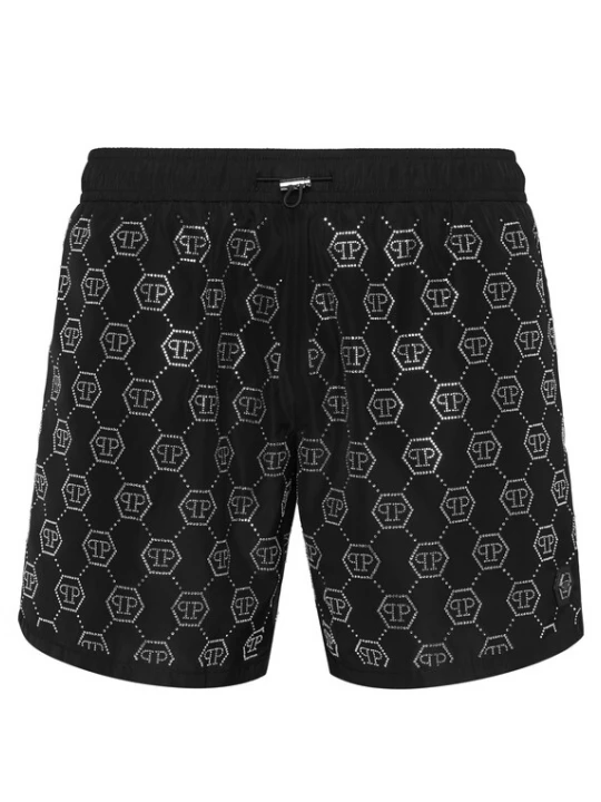 Foto van product Philipp Plein Zwemshorts zwart / wit