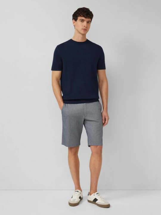 Foto van product Phoenix: Bermuda met rechte pijp en structuur s.Oliver blauw