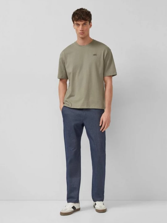 Foto van product Phoenix: chino met fijn patroon en elastische tailleband s.Oliver blauw