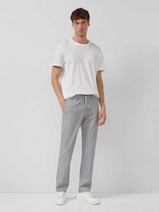 Foto van product Phoenix: chino met fijn patroon en elastische tailleband s.Oliver grijs