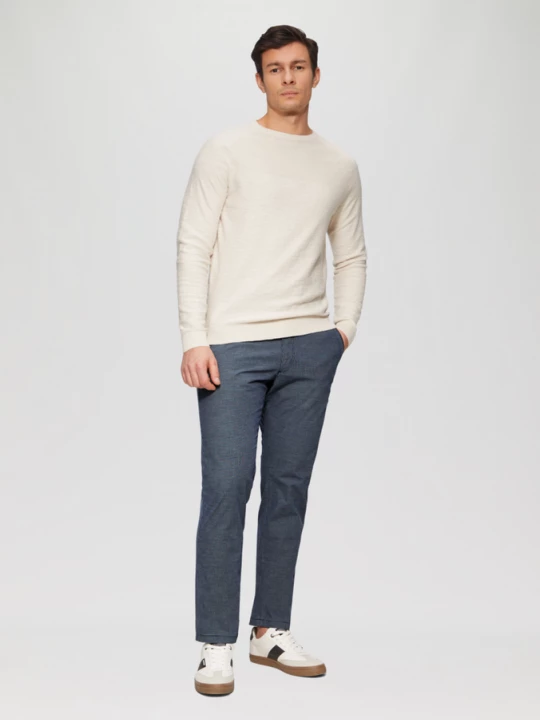 Foto van product Phoenix: gestructureerde chino met elastische band s.Oliver blauw